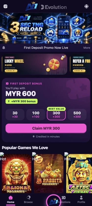 Violet responsive player website on a phone.